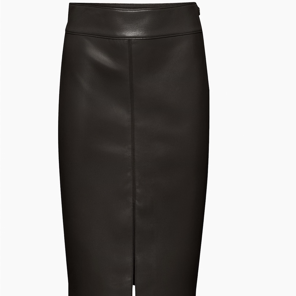 Aritzia Babaton Black Midi Pencil Skirt with Slit